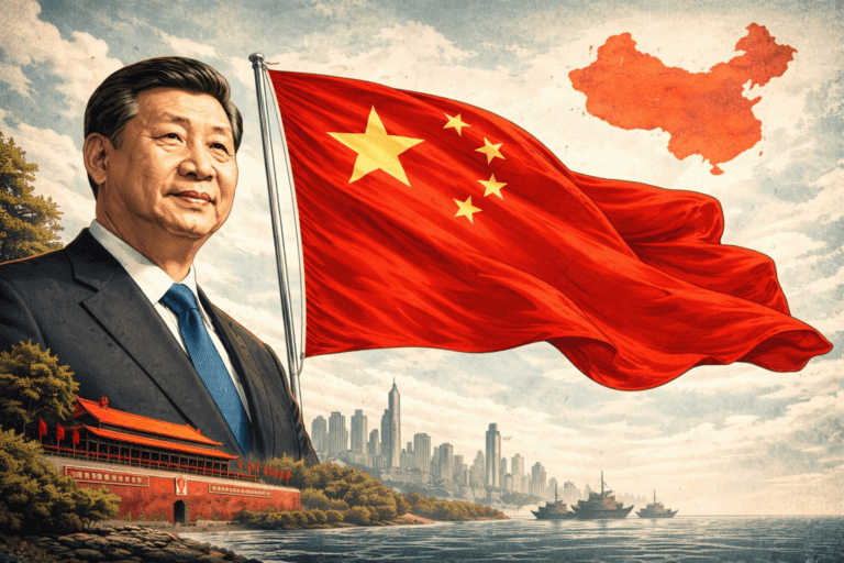 Chine Drapeau Xi Jinping Puissance